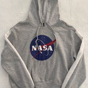 NASA Gray Hoodie with Logo